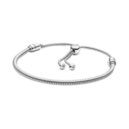 Pandora Moments Snake Chain Slider Bracelet | スターリングシルバー