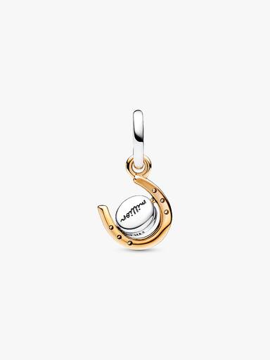 Two-tone Spinning Disc Horseshoe Dangle Charm