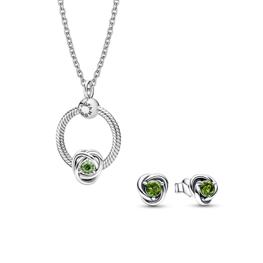 August Crystal Birthstone Necklace and Earring Gift Set