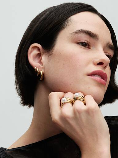 Round Open Hoop Earrings