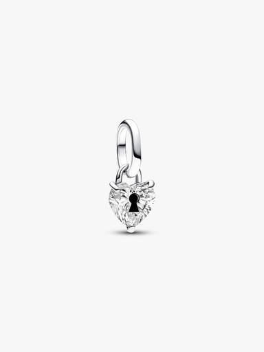 Keyhole Heart Mini Dangle Charm