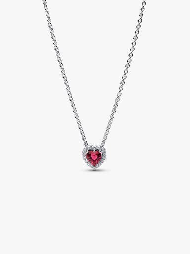 Elevated Red Heart Collier Necklace
