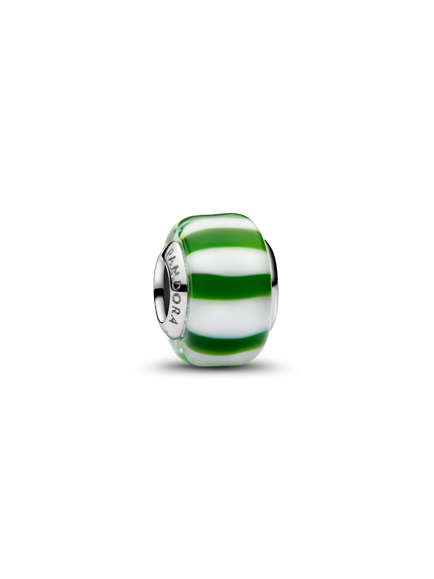 Green Peppermint Murano Glass Charm 
