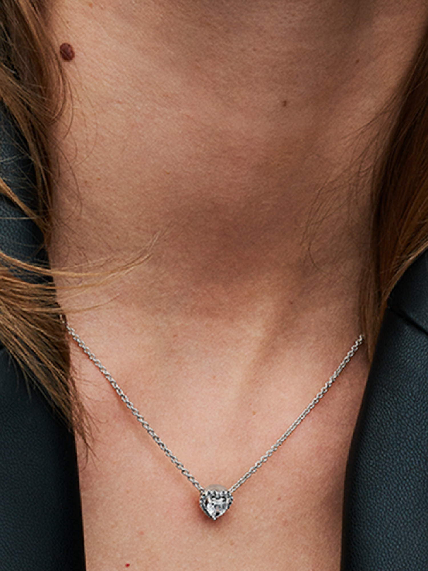 Elevated Heart Necklace | スターリングシルバー | パンドラ'