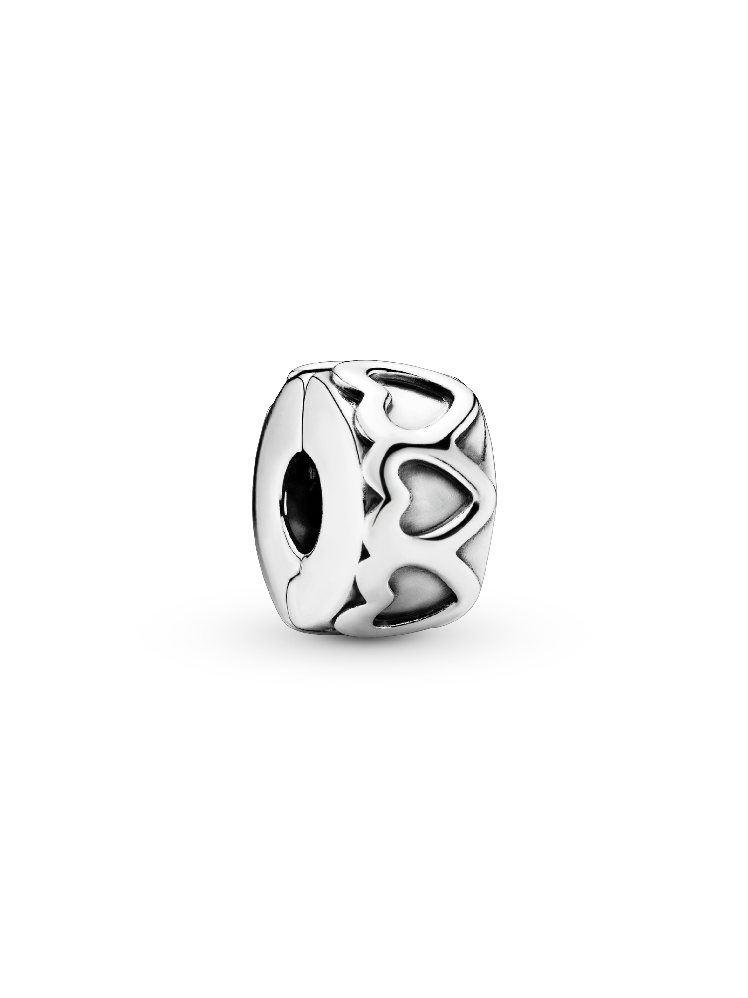 Band of Hearts Clip Charm | スターリングシルバー | パンドラ'