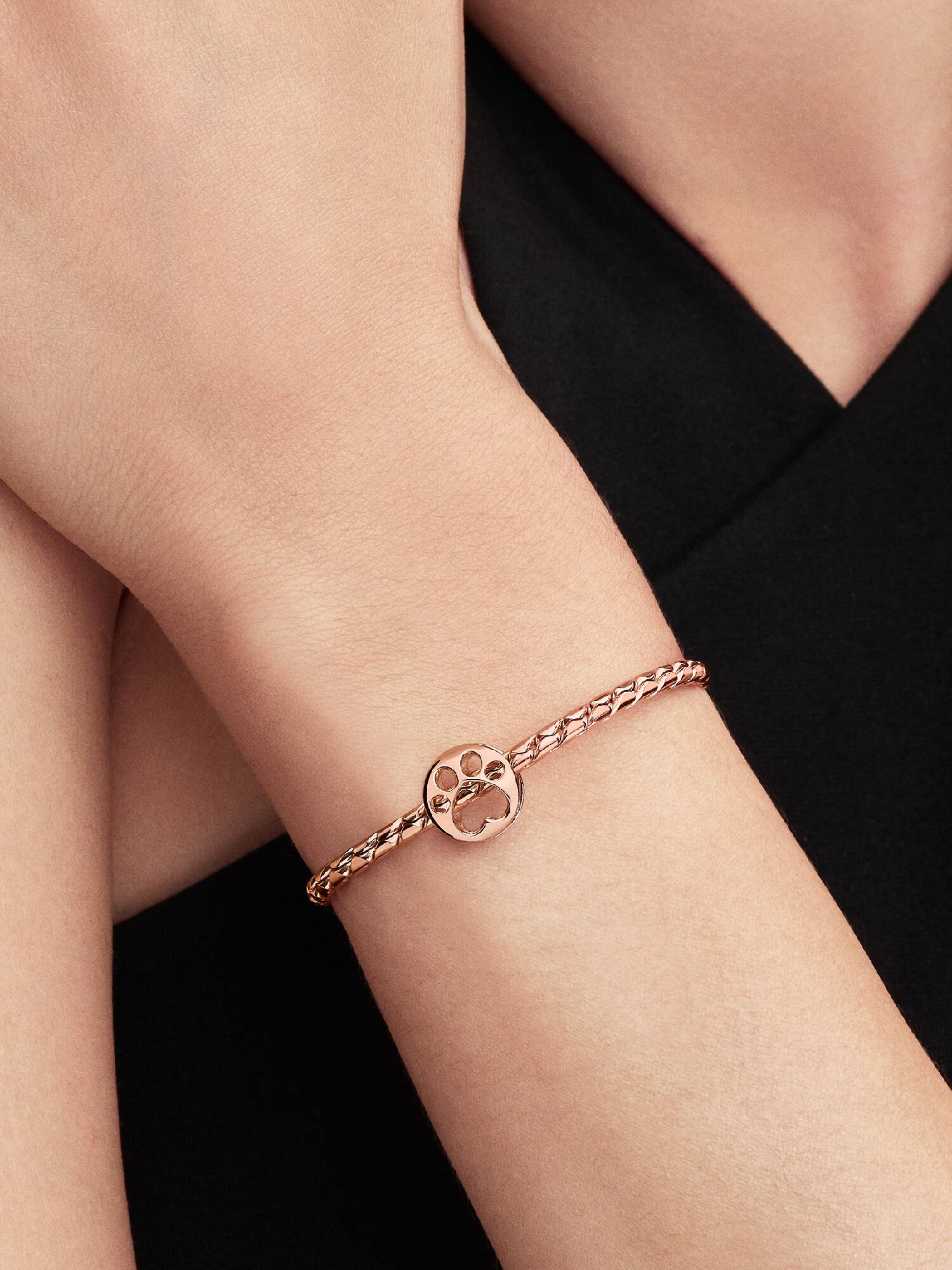 Openwork Paw Print Charm