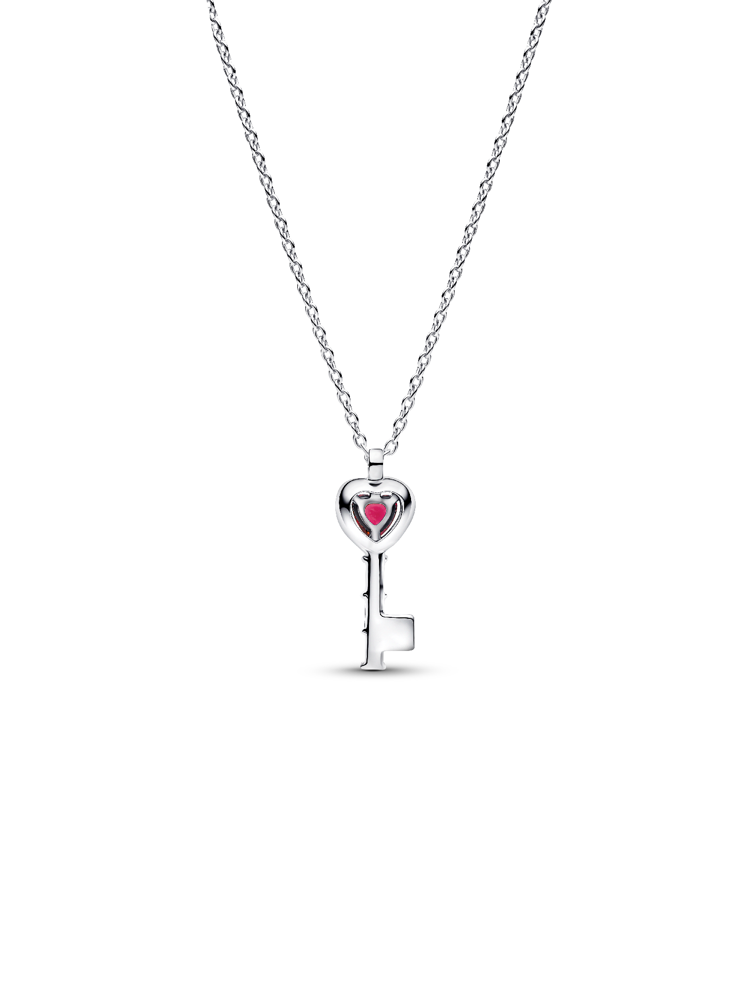 Elevated Heart Key Collier Necklace | スターリングシルバー | パンドラ'