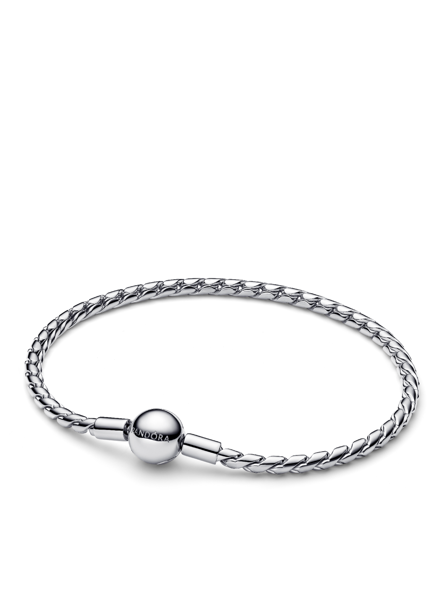 Heart Clasp Studded Chain Bracelet | スターリングシルバー | パンドラ'