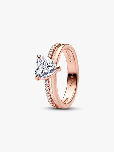 Double Band Heart Ring