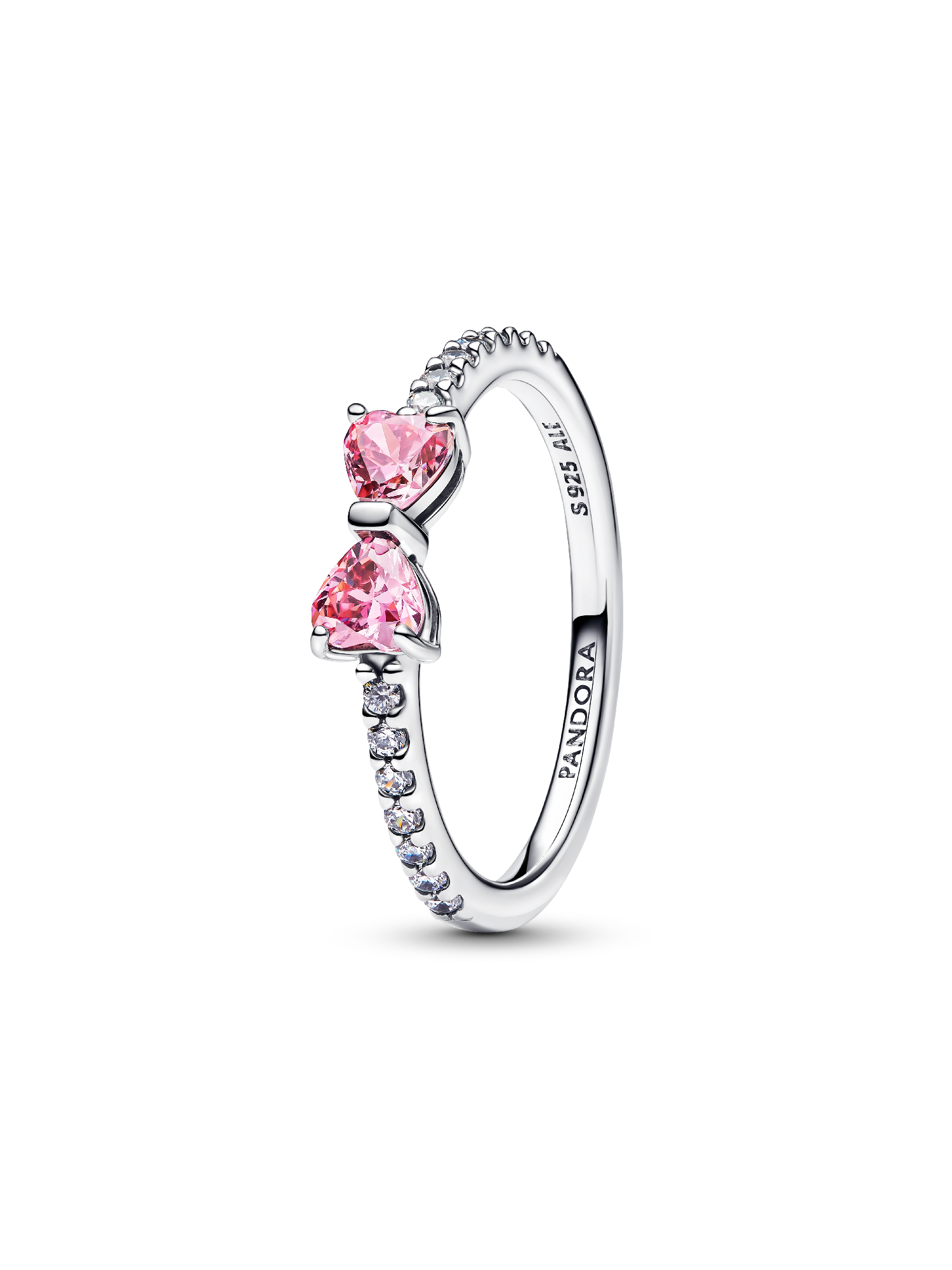 pandora リボン　ピンク　リング54 Sparkling Pink Bow Ring | スターリングシルバー | パンドラ'