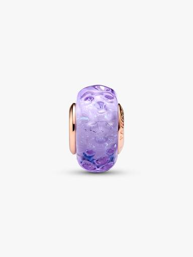 Wavy Lavender Murano Glass Charm