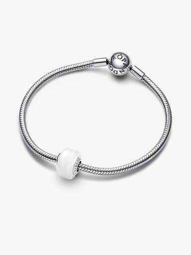 White Mini Murano Glass Charm