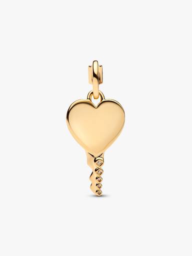 Engravable Heart Key Pendant