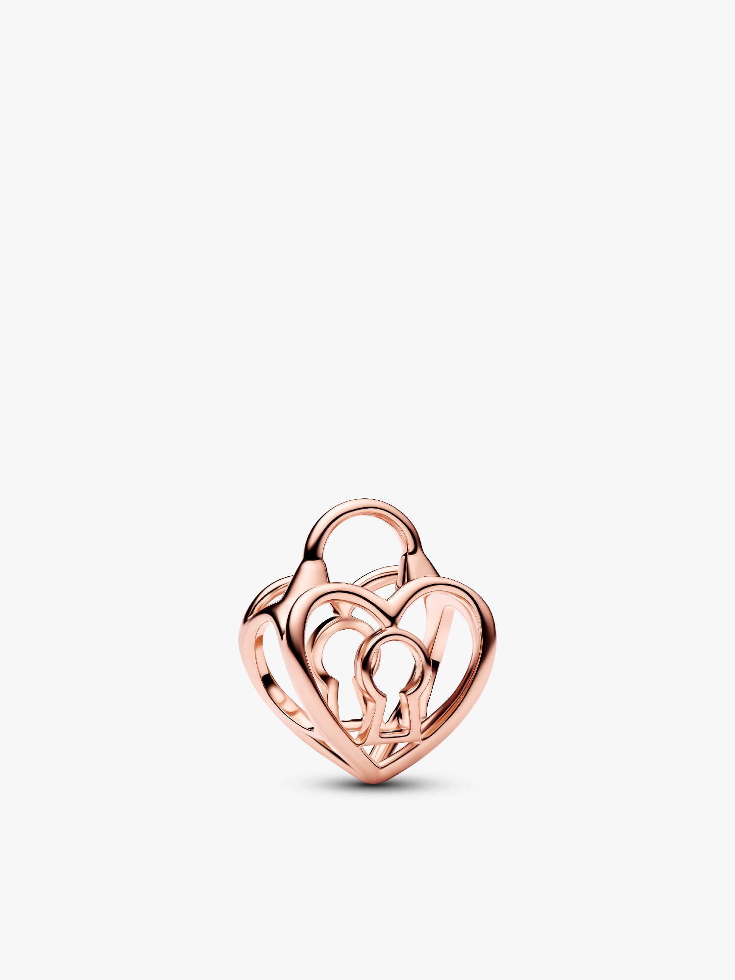 Openwork Heart Padlock Charm