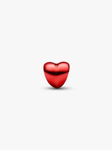Metallic Red Heart Mini Charm