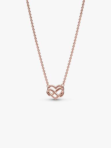 Sparkling Infinity Heart Collier Necklace