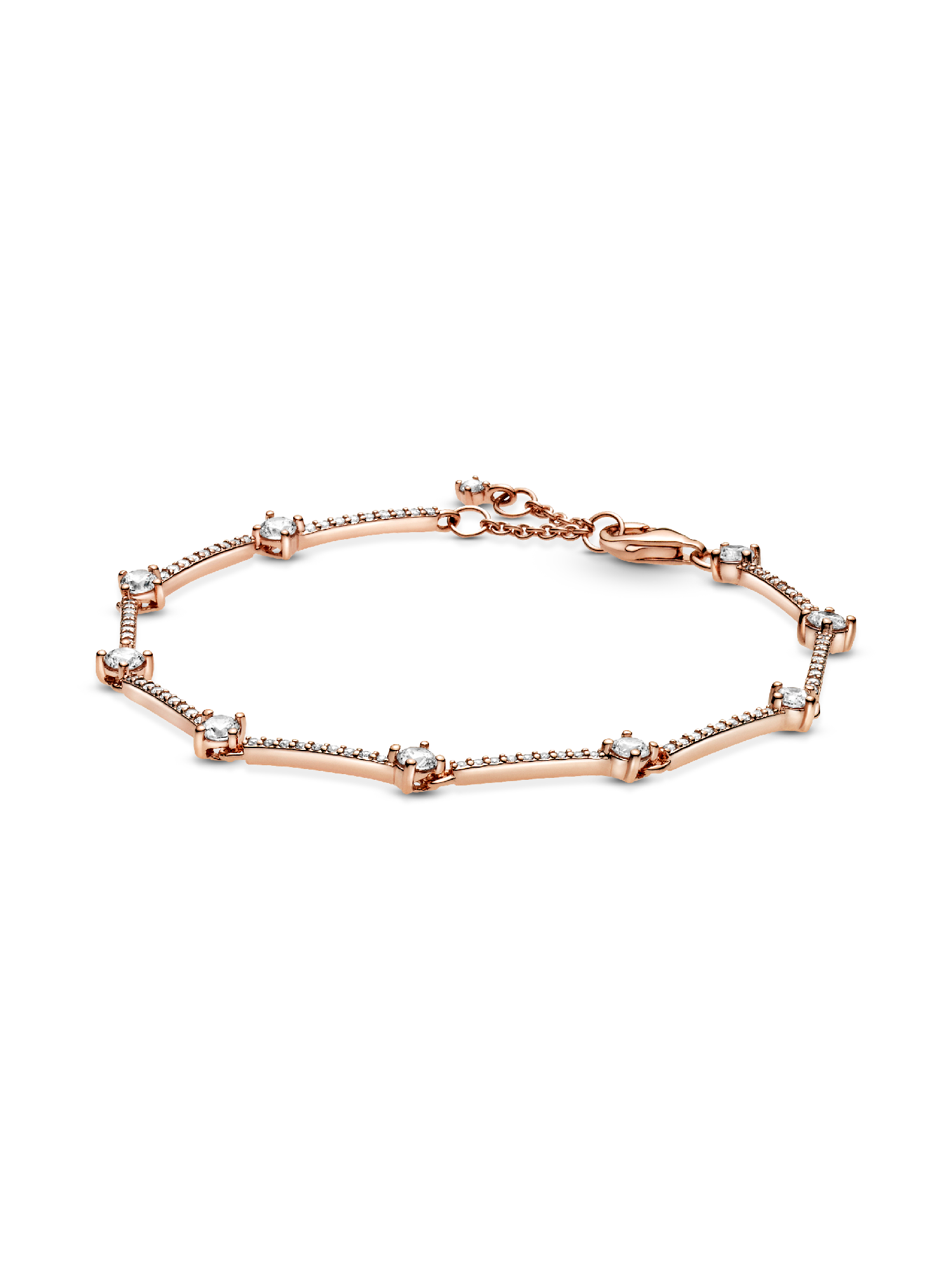 Sparkling Pavé Bars Bracelet | ローズゴールドプレーティング