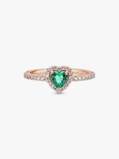 Sparkling Elevated Heart Ring