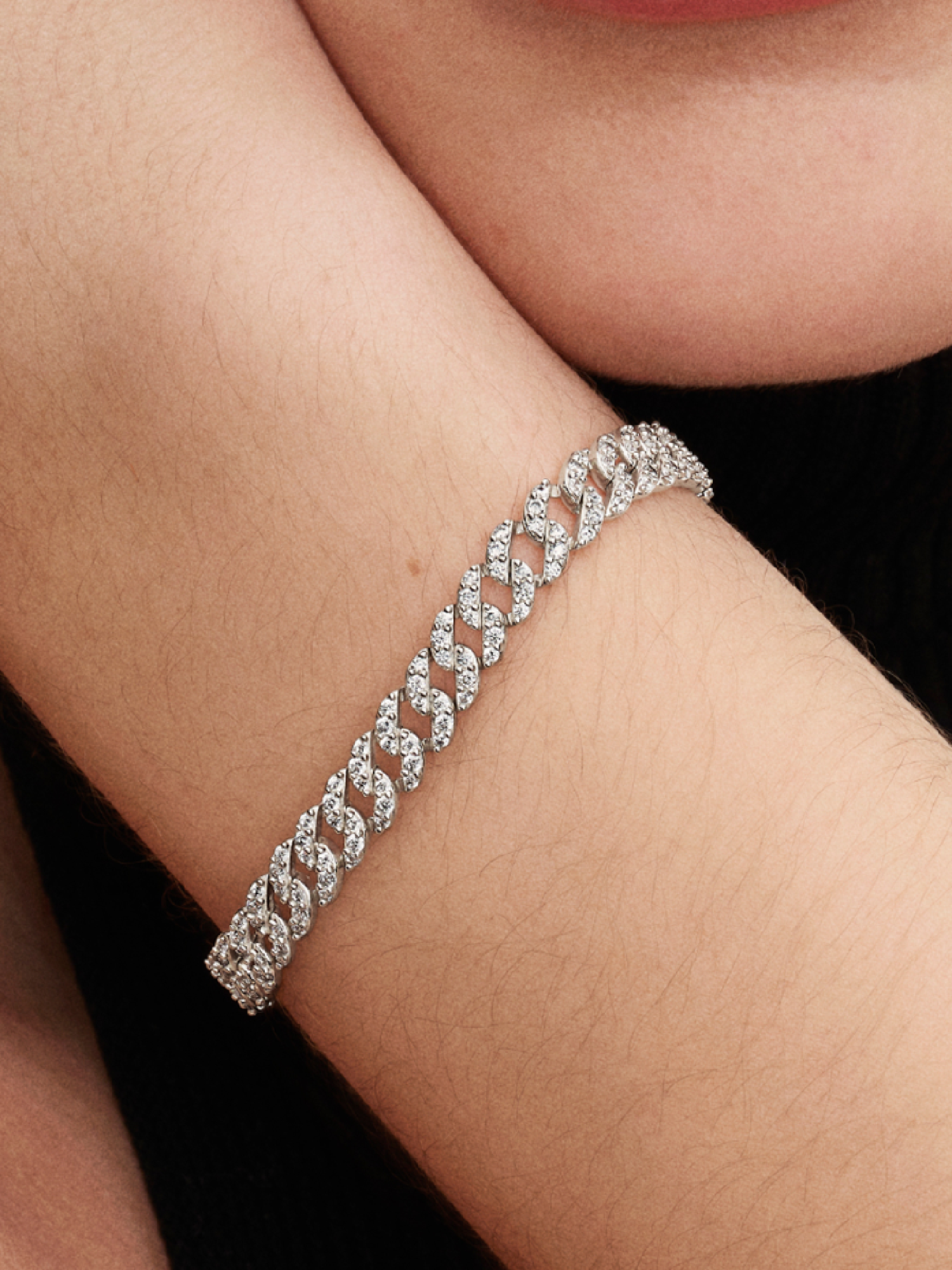 Pandora ブレスレット Pandora Timeless Pavé Cuban Chain Bracelet | スターリングシルバー