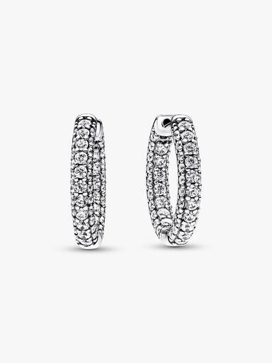 Pavé Single-row Hoop Earrings