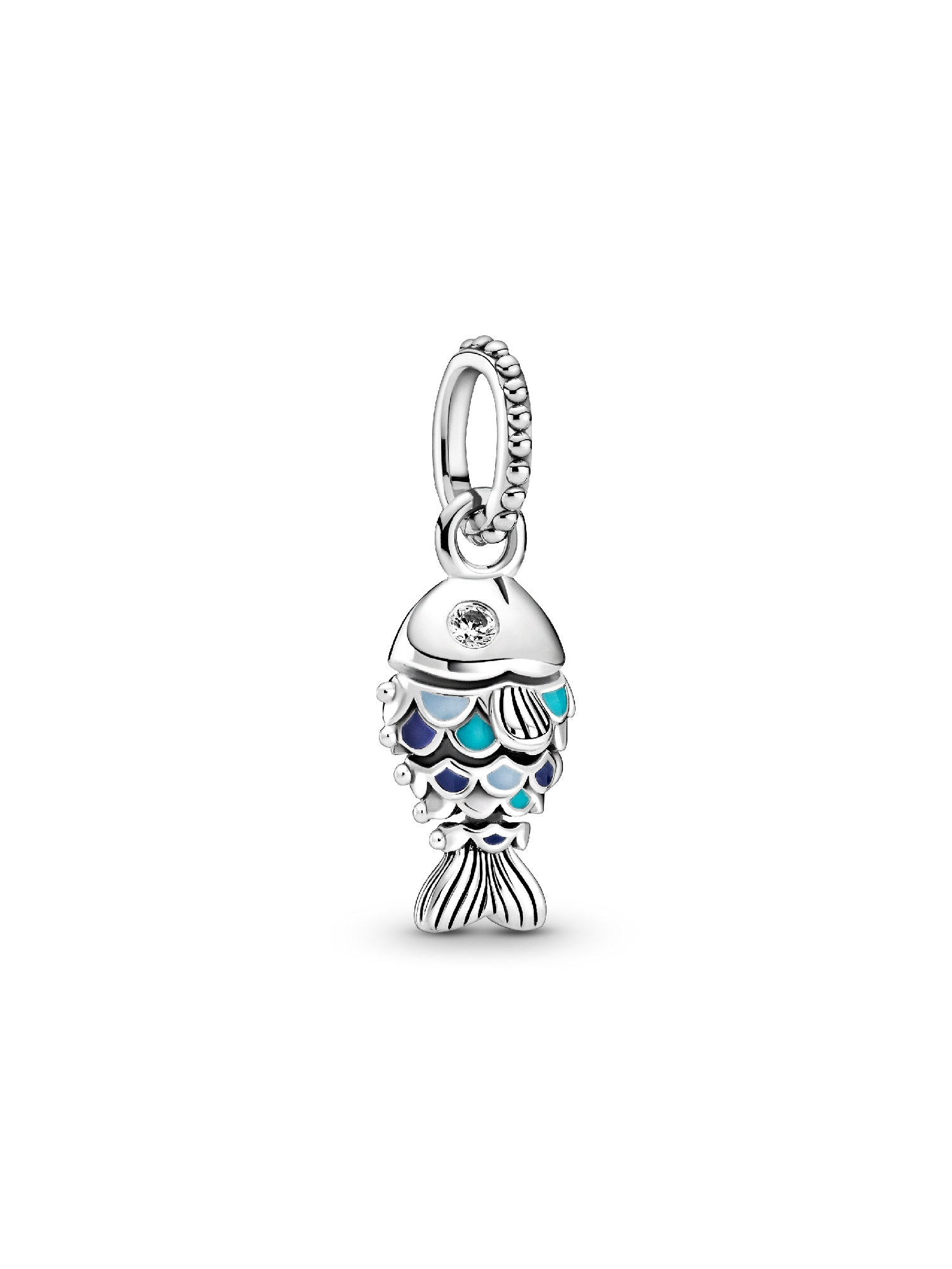 Blue Scaled Fish Dangle Charm | スターリングシルバー | パンドラ'