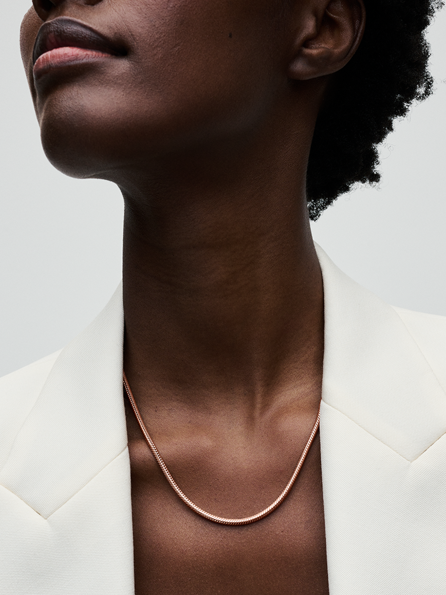 Snake Chain Necklace | ローズゴールドプレーティング | パンドラ'