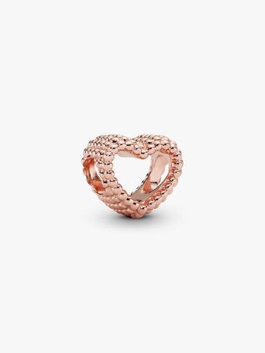 Beaded Open Heart Charm