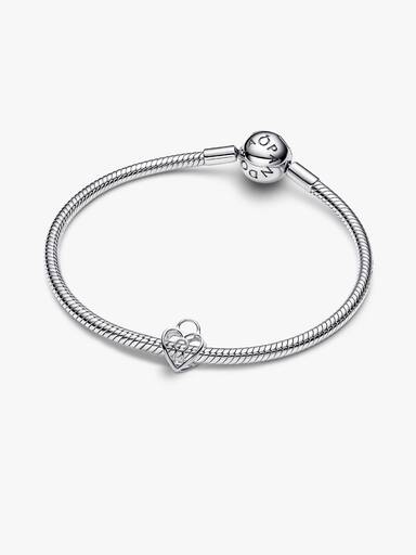 Openwork Heart Padlock Charm