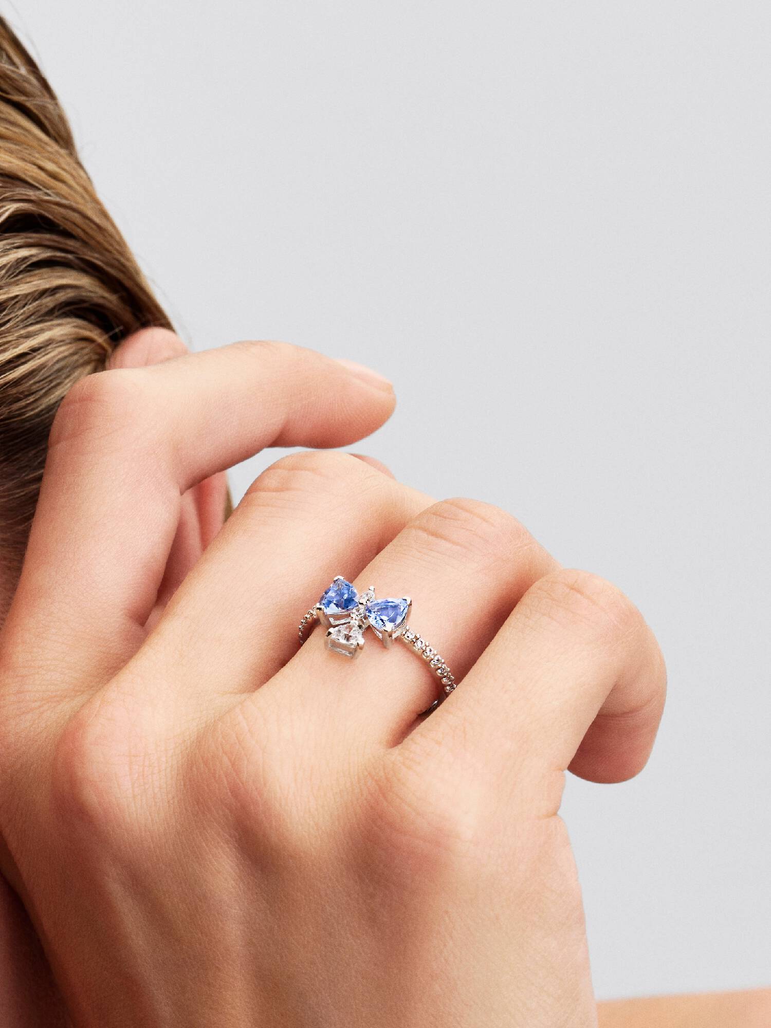 Bridgerton Blue Bow Ring