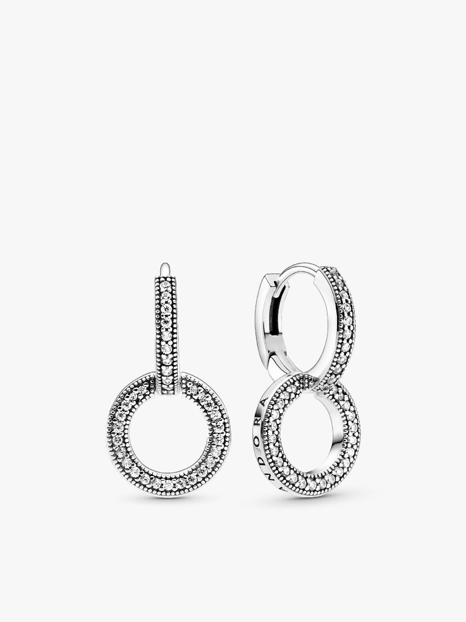Sparkling Double Hoop Earrings