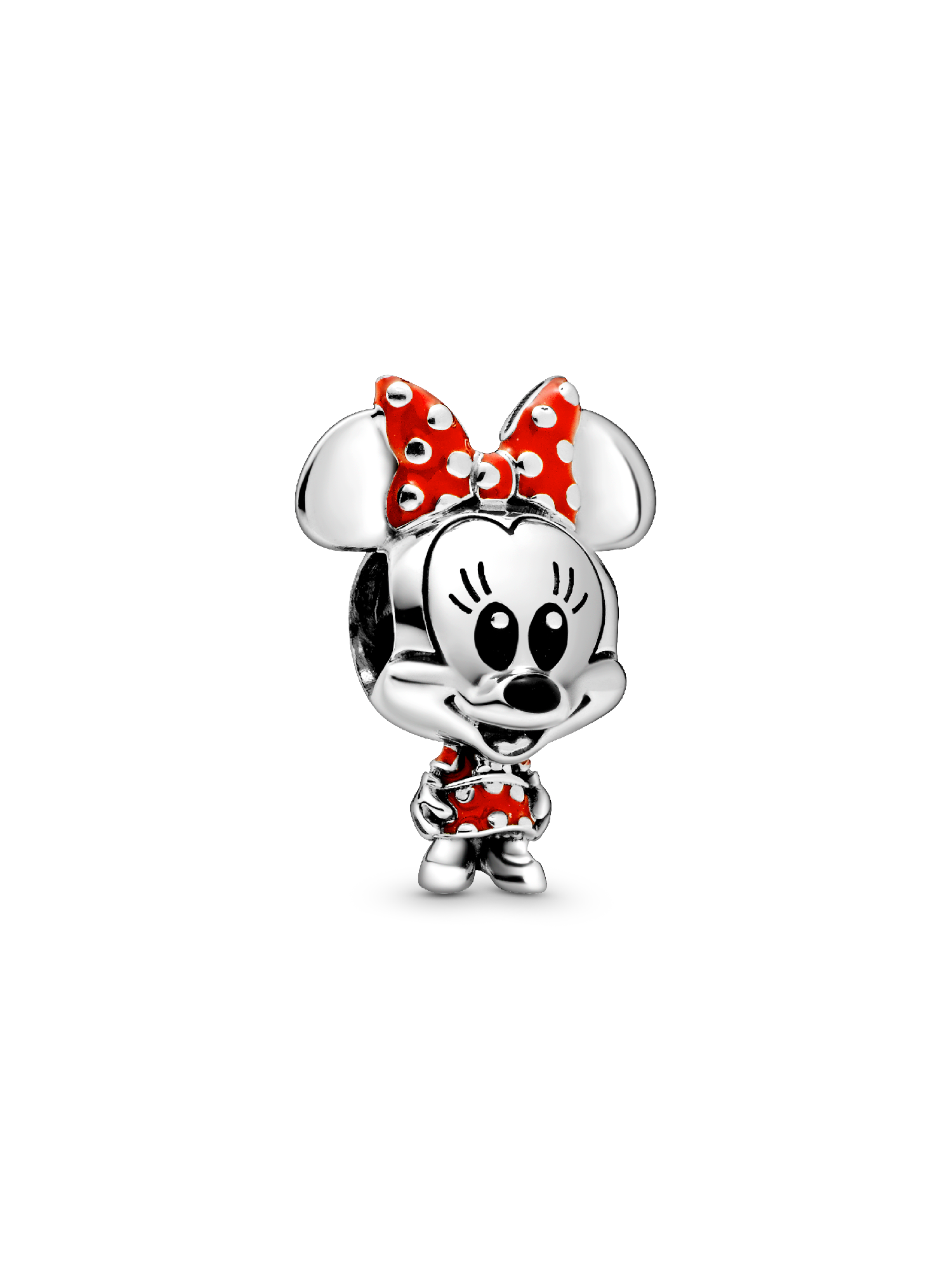 Disney Minnie Mouse Dotted Dress & Bow Charm | スターリング