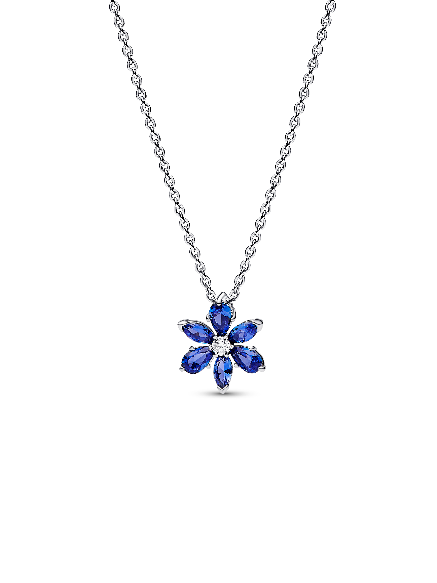 Sparkling Blue Herbarium Cluster Pendant Necklace | スターリング