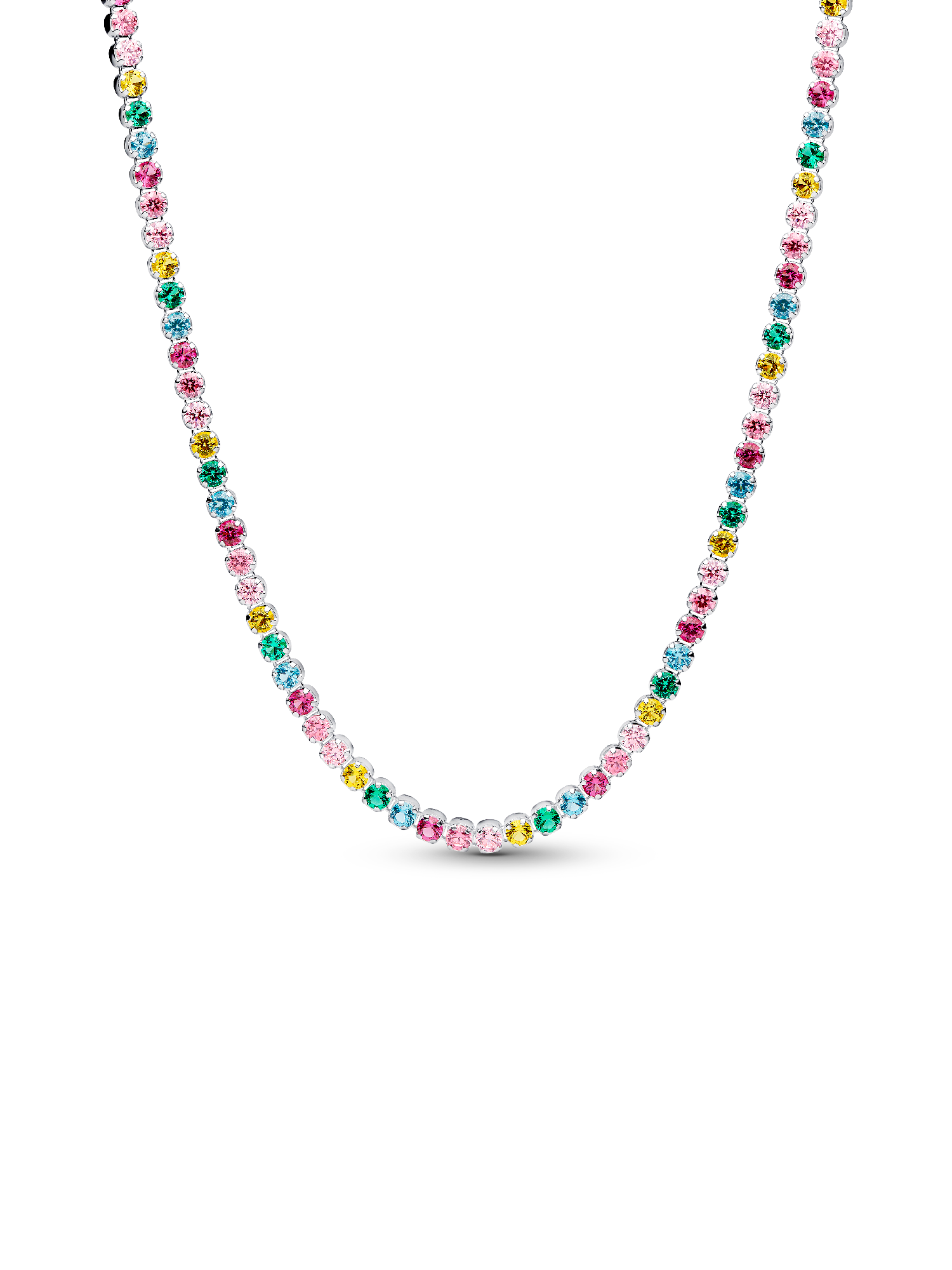 Rainbow Tennis Necklace | スターリングシルバー | パンドラ'