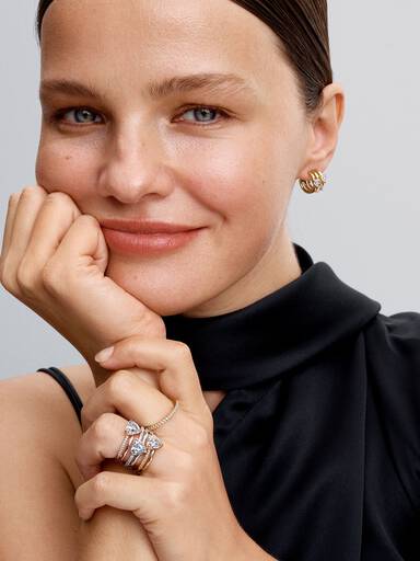 Double Band Heart Ring