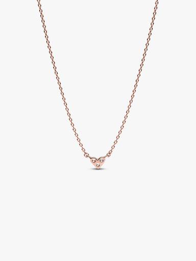 Triple Stone Heart Collier Necklace