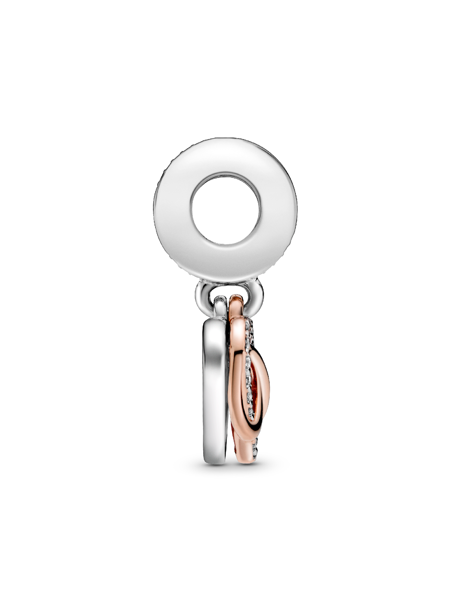 Sparkling Infinity Heart Dangle Charm | ツートーン | パンドラ'