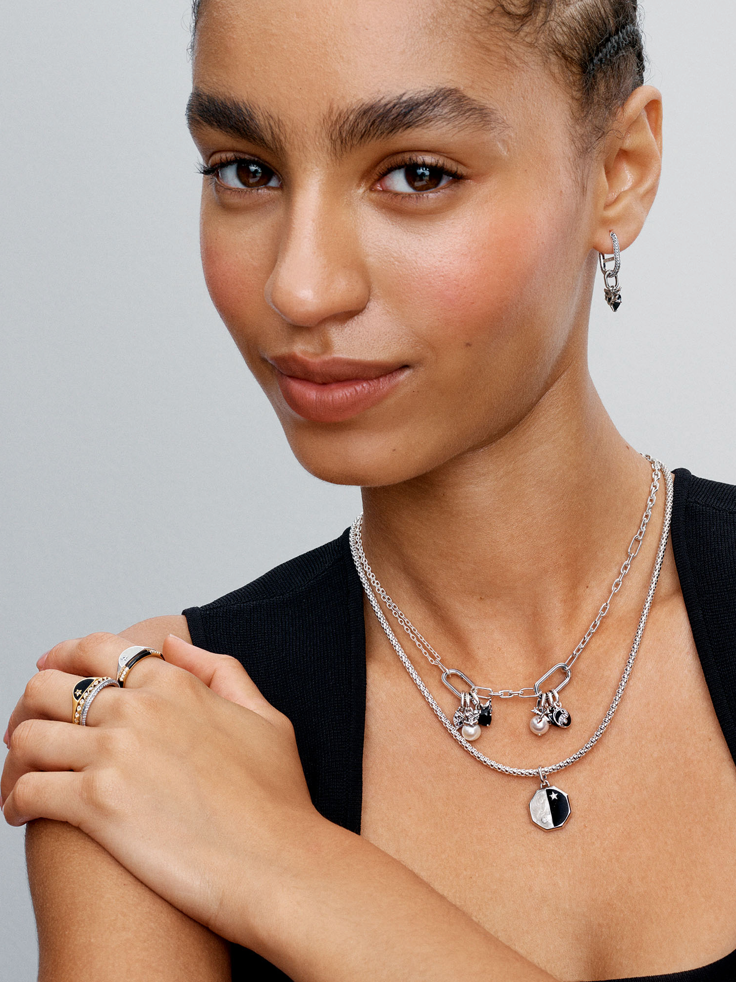 Pandora ME Double Link Chain Necklace | スターリングシルバー 
