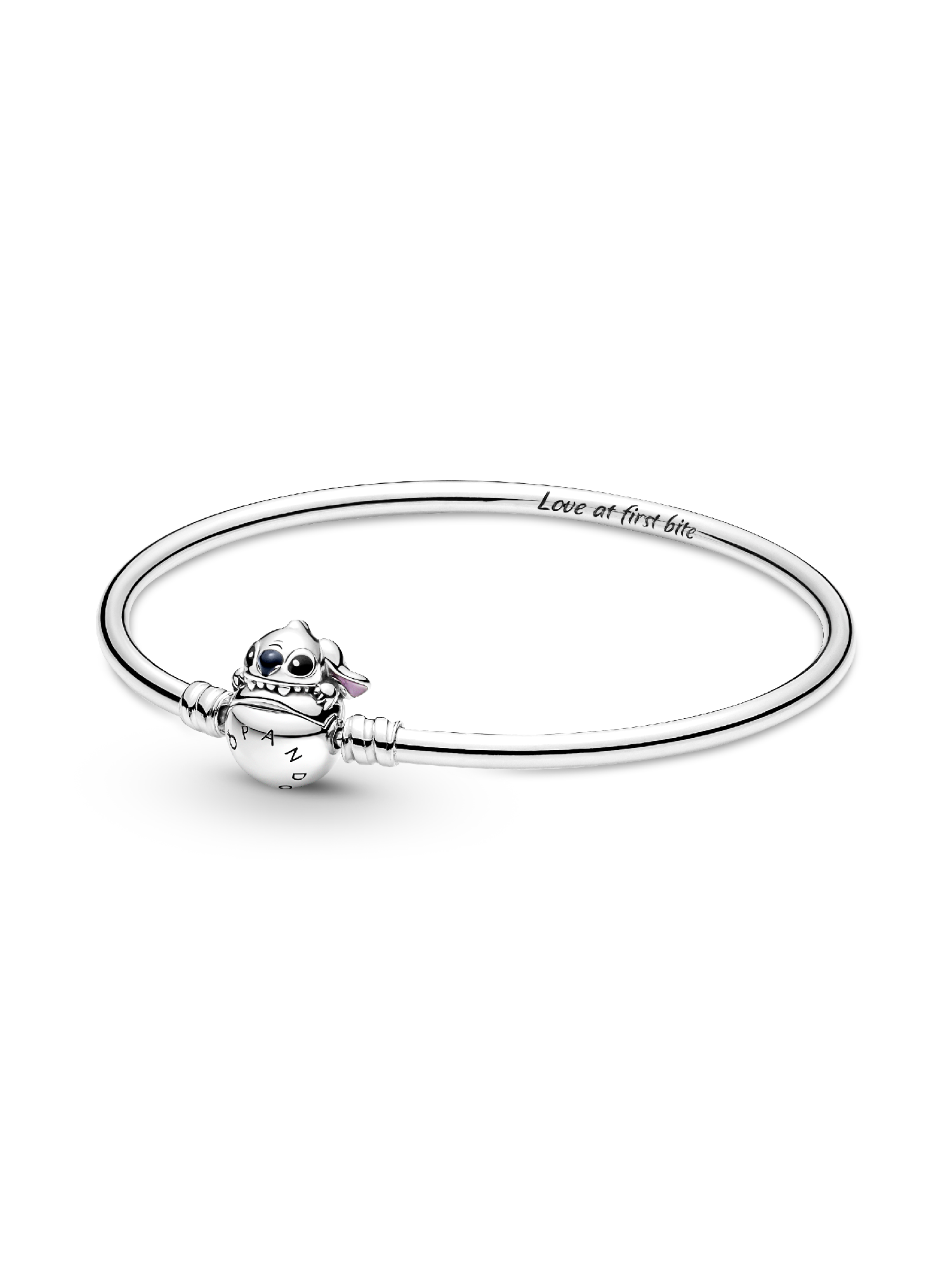 Pandora Moments Disney Stitch Biting Clasp Bangle | スターリング