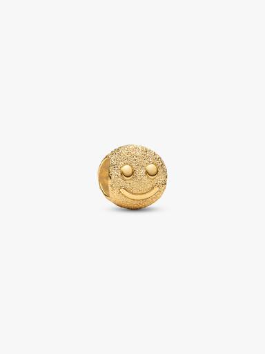 Textured Happy Face Mini Charm