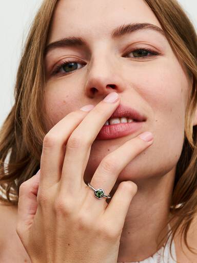 August Birthstone Eternity Circle Ring
