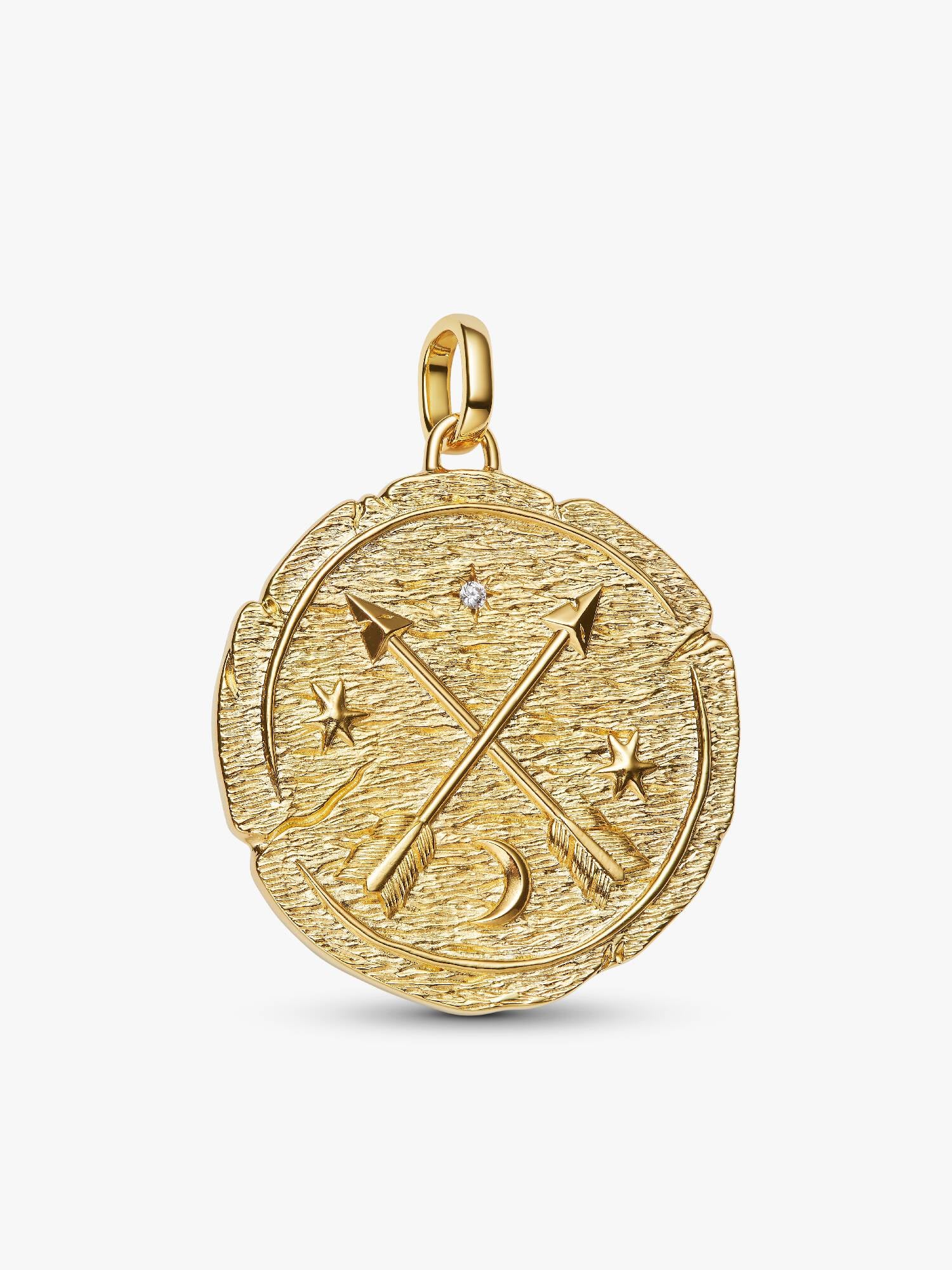 Crossing Arrows Oversized Medallion Charm