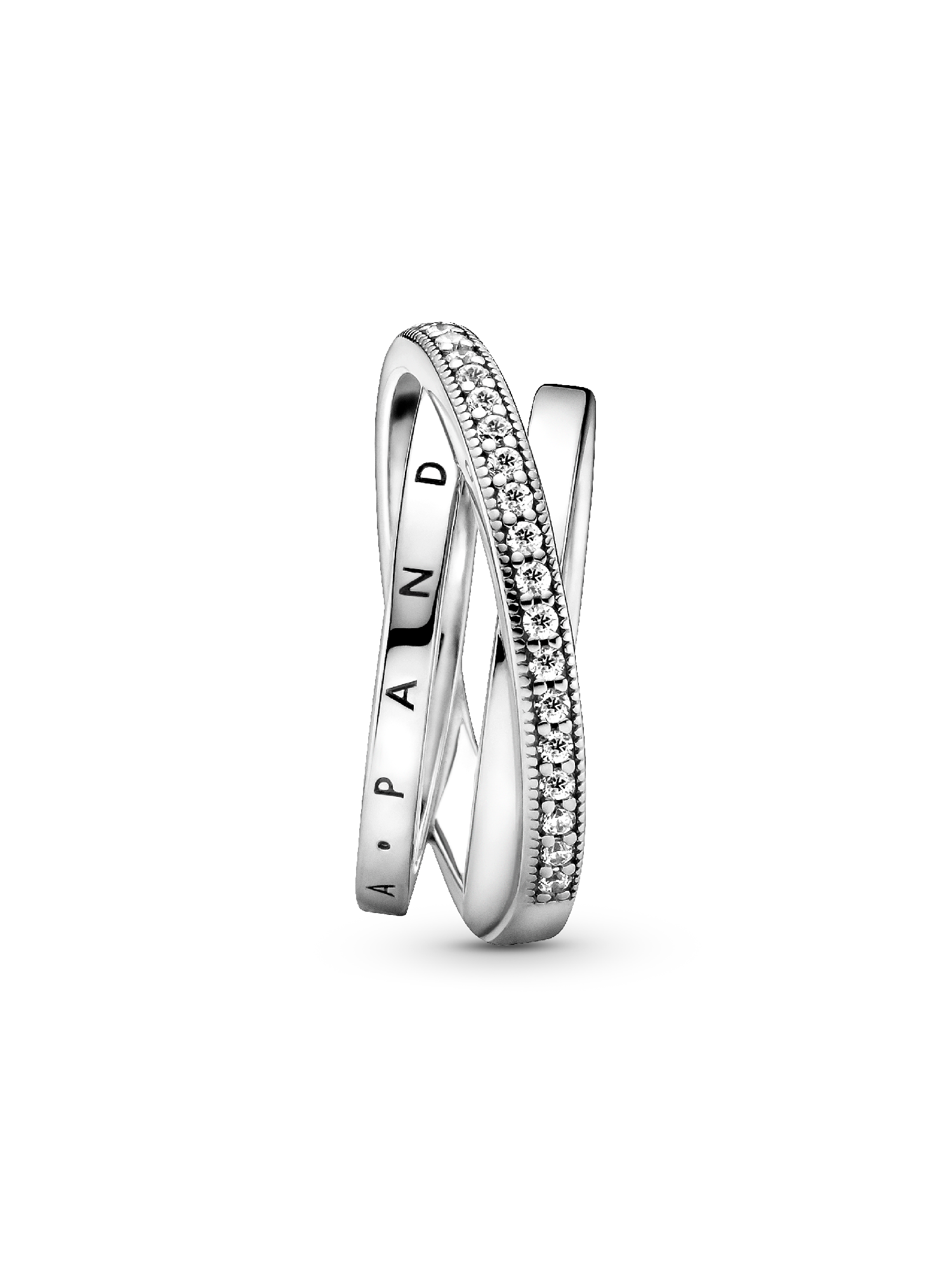 Crossover Pavé Triple Band Ring | スターリングシルバー | パンドラ