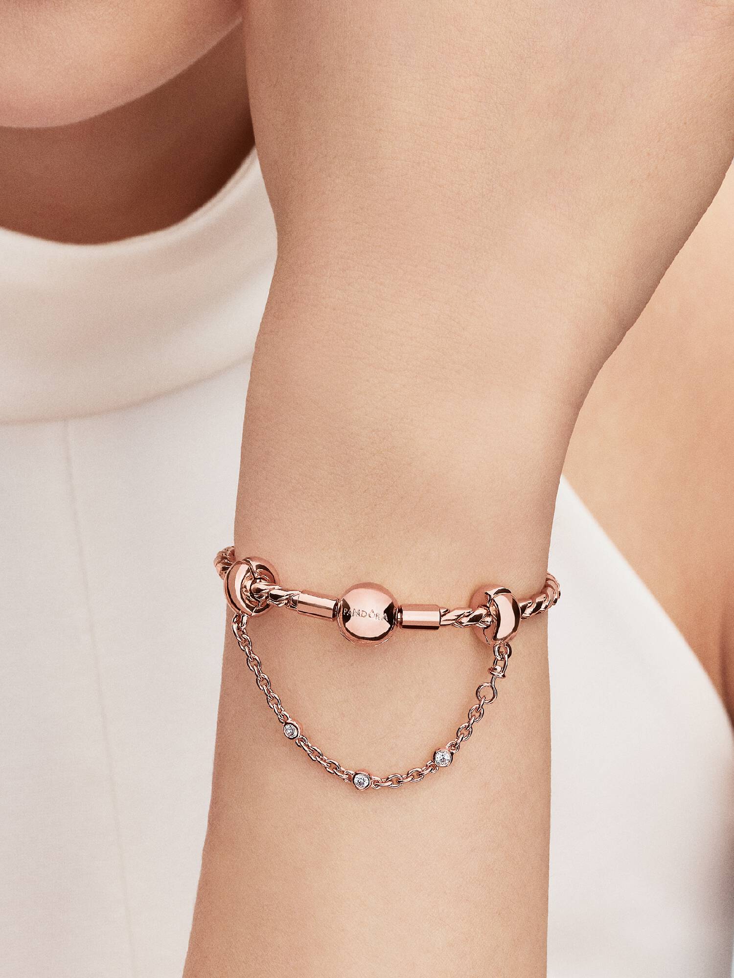 Triple Clear Stone Safety Chain