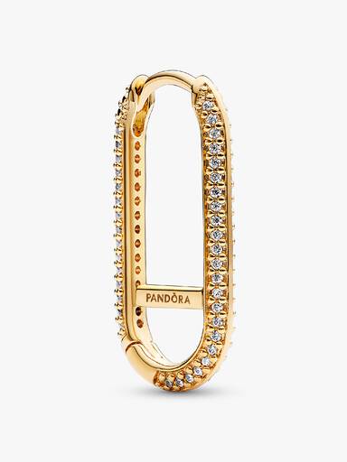 Extended Pavé Link Single Earring