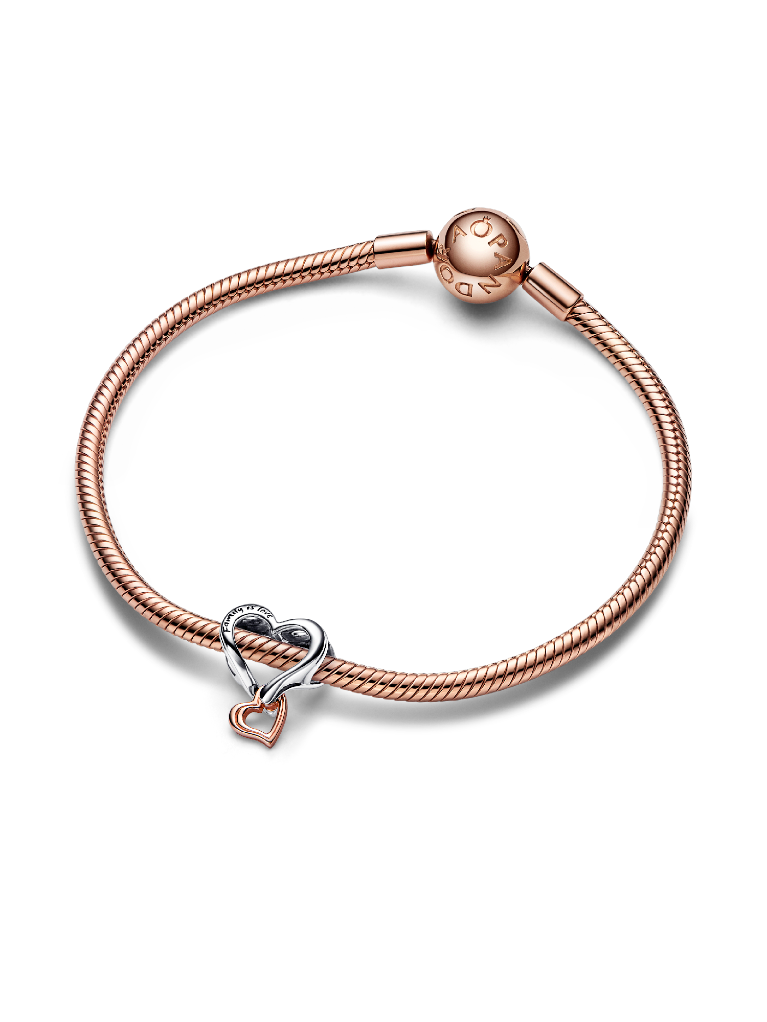 Two-tone Openwork Infinity Heart Charm | ツートーン | パンドラ'