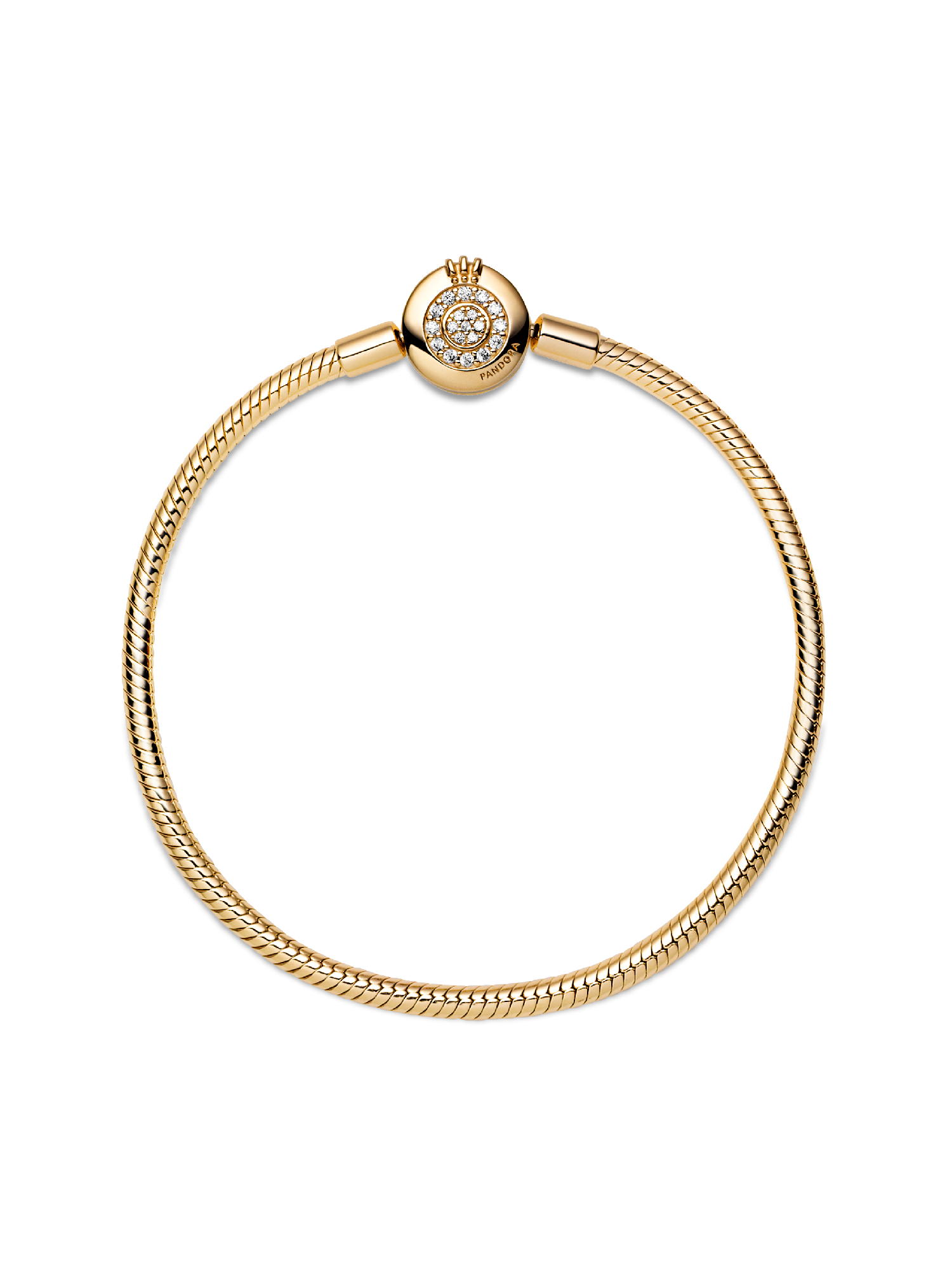 Sparkling Crown O Snake Chain Bracelet | ゴールドプレーティング 