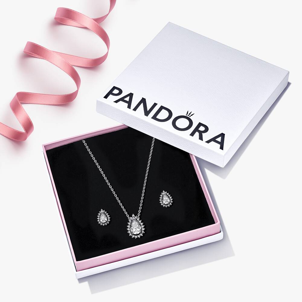 Pear Cut Necklace & Earring Set