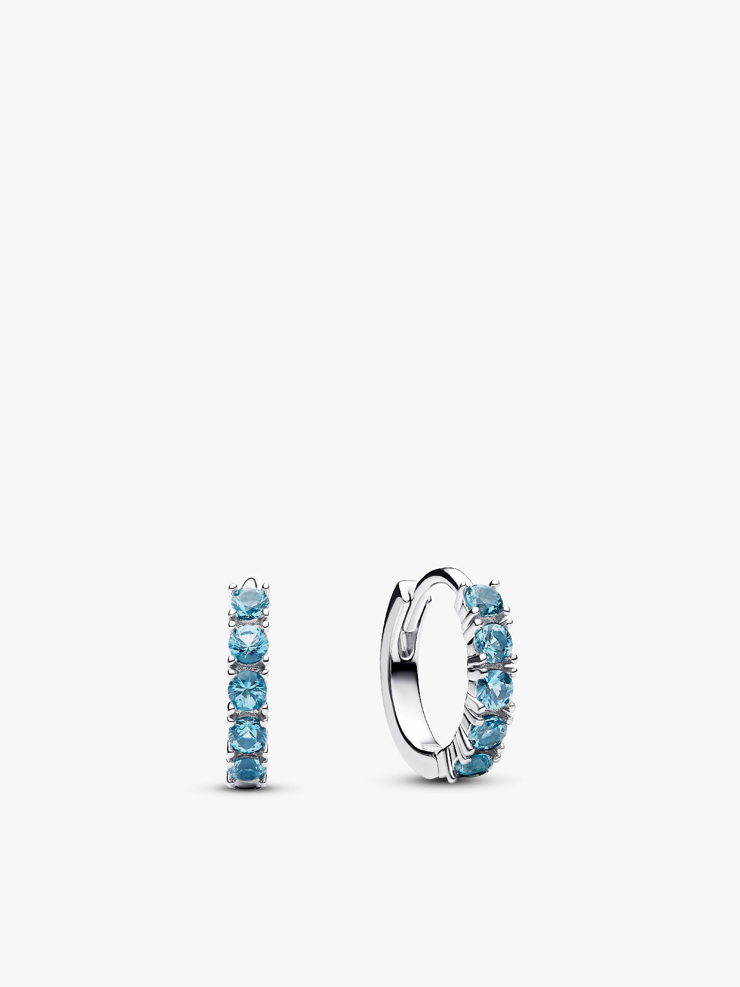 Light Blue Huggie Earrings