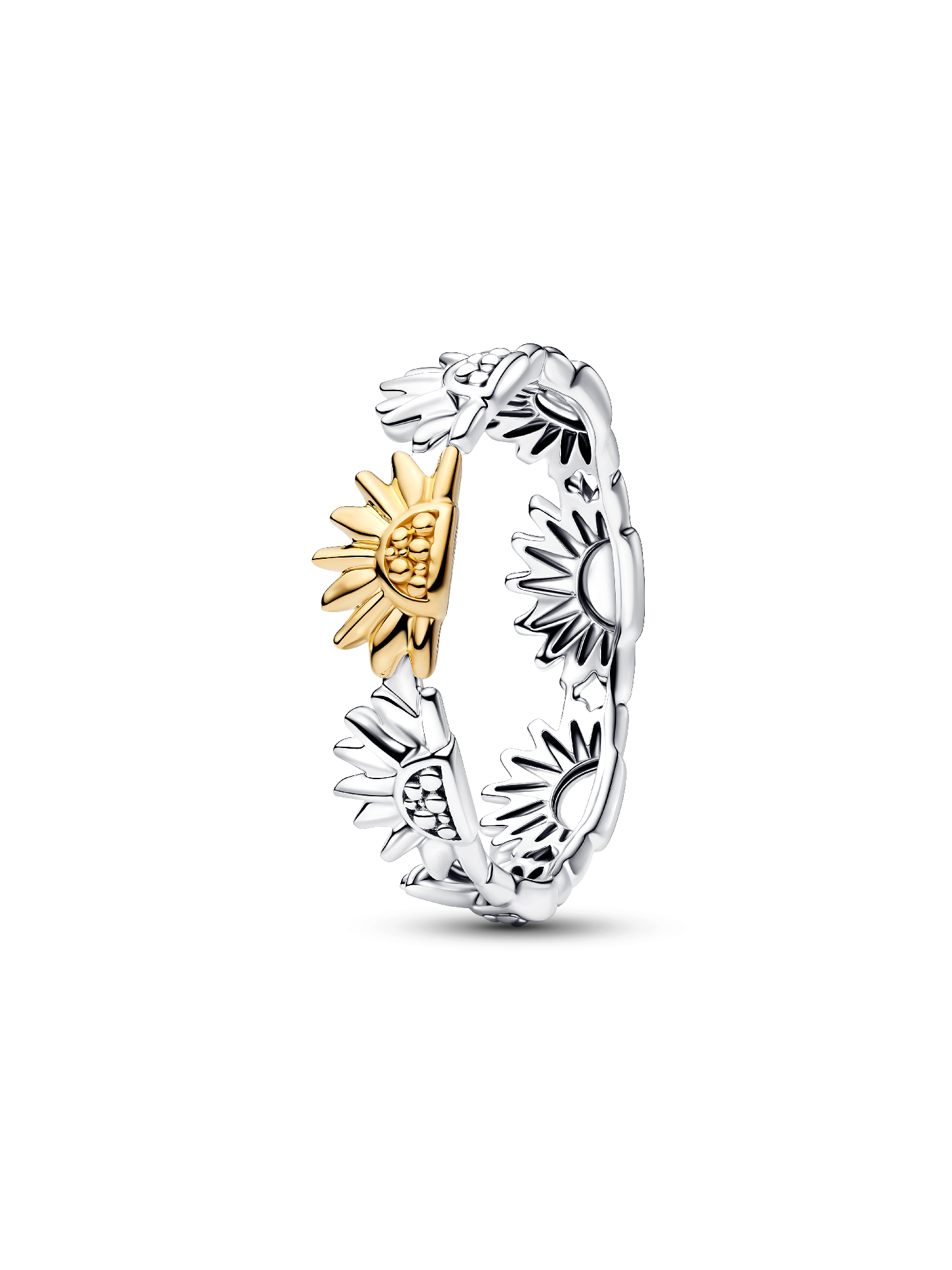 Sunflower Two-Tone Band Ring | ツートーン | パンドラ'