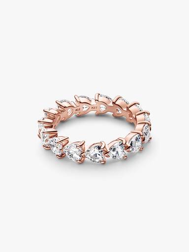 Band of Clear Hearts Ring